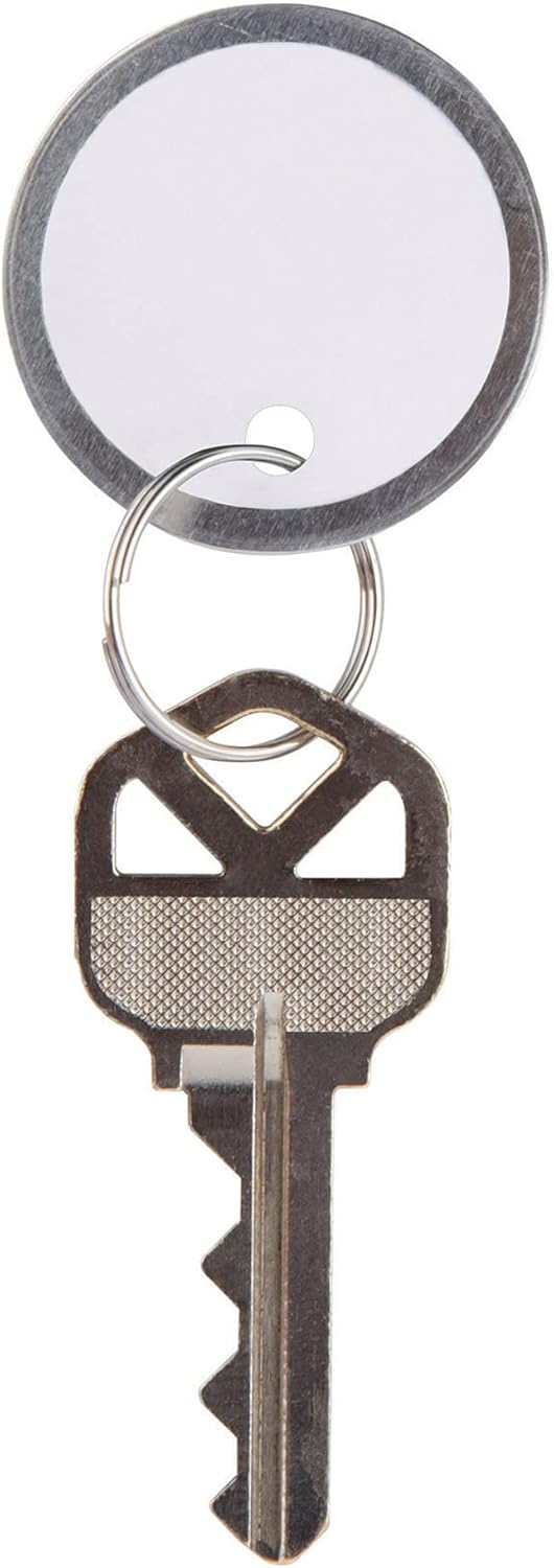 Office Depot Round Key Tags, 1.25in. Diameter, White, Pack