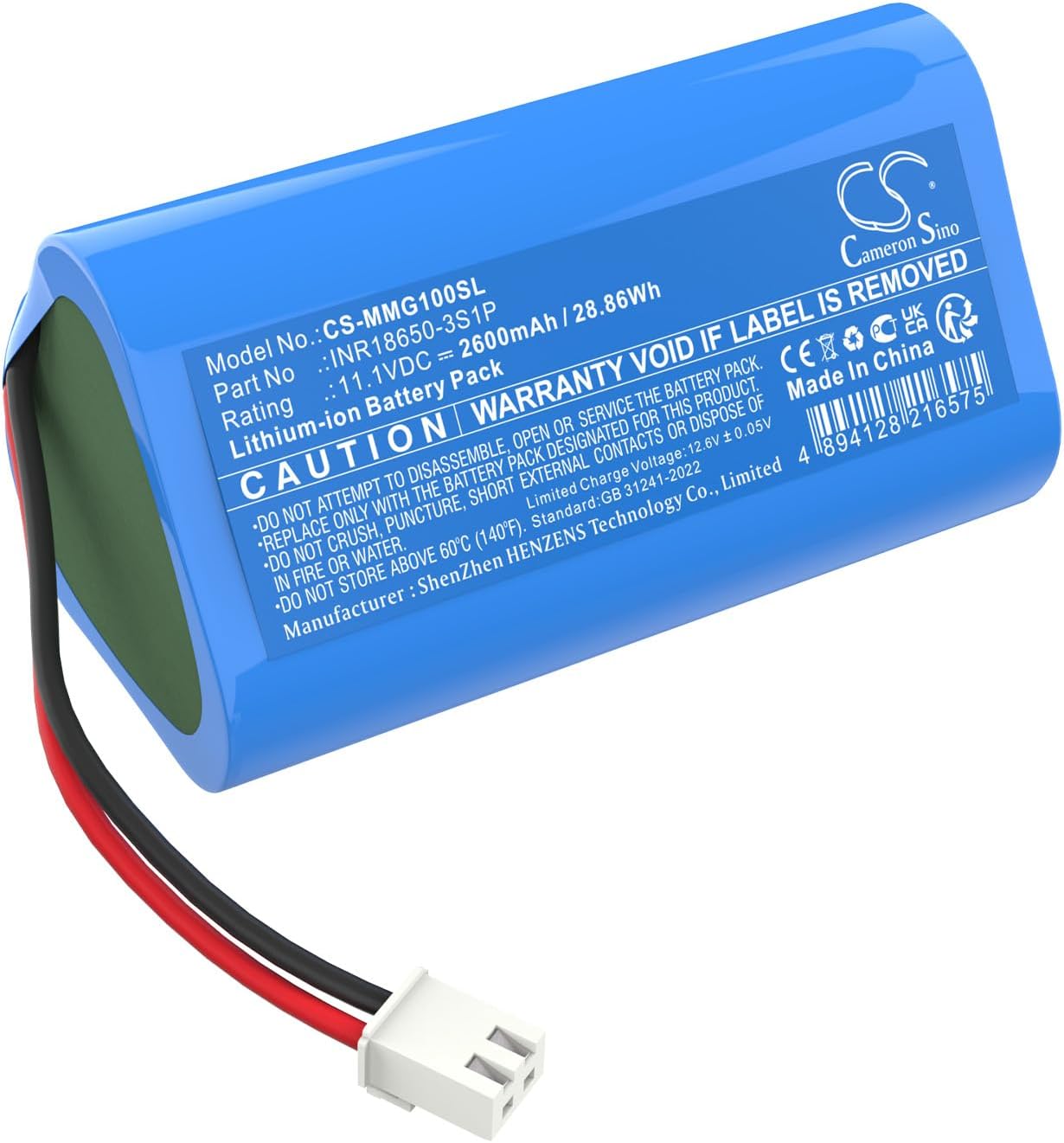 Battery for Muscle Massage Gun PN:Muscle INR186&50-3S1P 2600mAh / 28.86Wh Battery for Muscle Massage Gun PN:Muscle INR186&50-3S1P 2600mAh / 28.86Wh