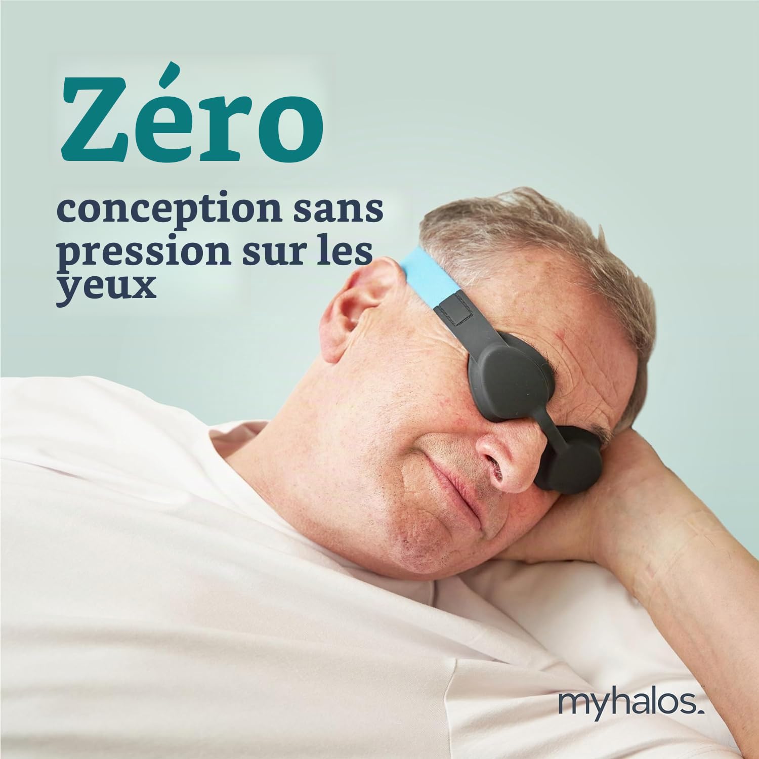 MyHalos Masque de sommeil à chambre d'humidité, masque doux pour les yeux