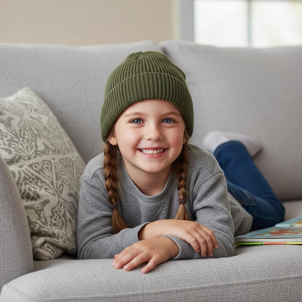 Hadetoto Cotton Baby Beanie Toddler Winter Hat Knit Boys Girls Warm Kids Beanies Skull Cap for 0-8 Years - Image 2