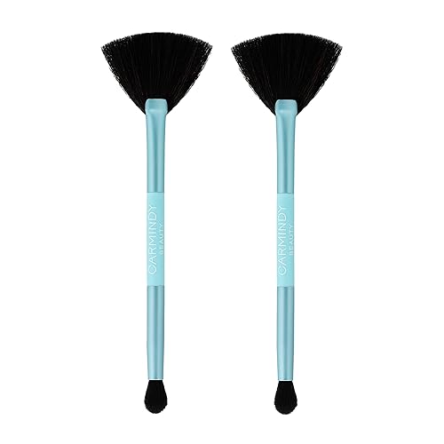 Carmindy Beauty - Brocha iluminadora de doble extremo - Paquete de 2