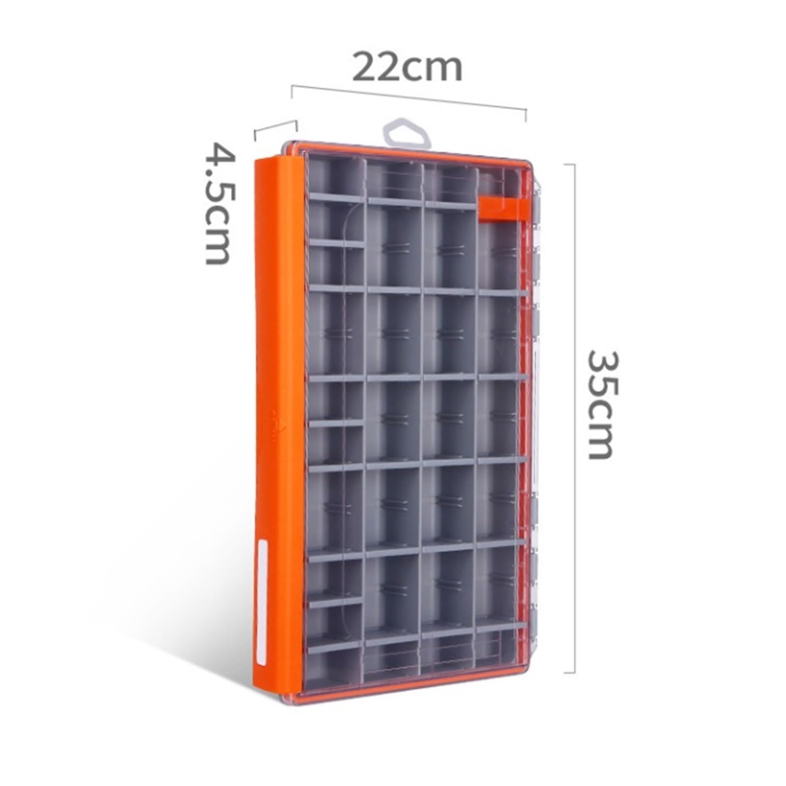 Fishing Walizka Skrzynka Wędkarska Wodoodporny Organizer Na Sprzęt Wędkarski Z Wyjmowanymi Przegródkami Study Lure Storage Box Tackle Box(Oranje)