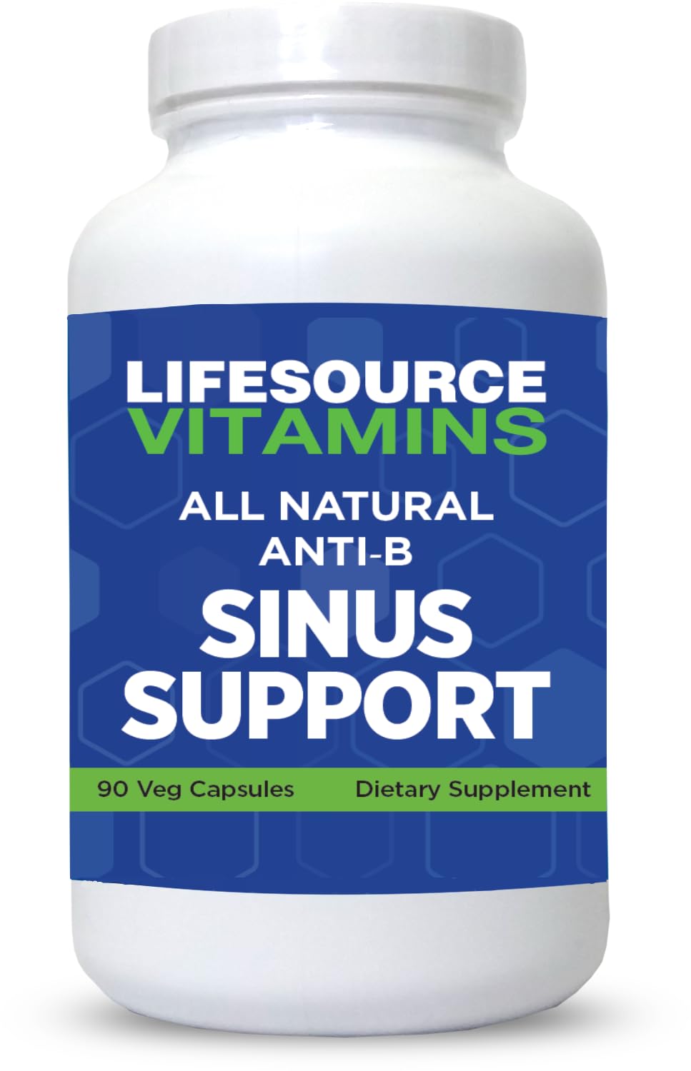 LifeSource VitaminsAll Natural Anti-B Sinus Support – 14 All Natural Ingredients - 90 Capsules - Proprietary Formula