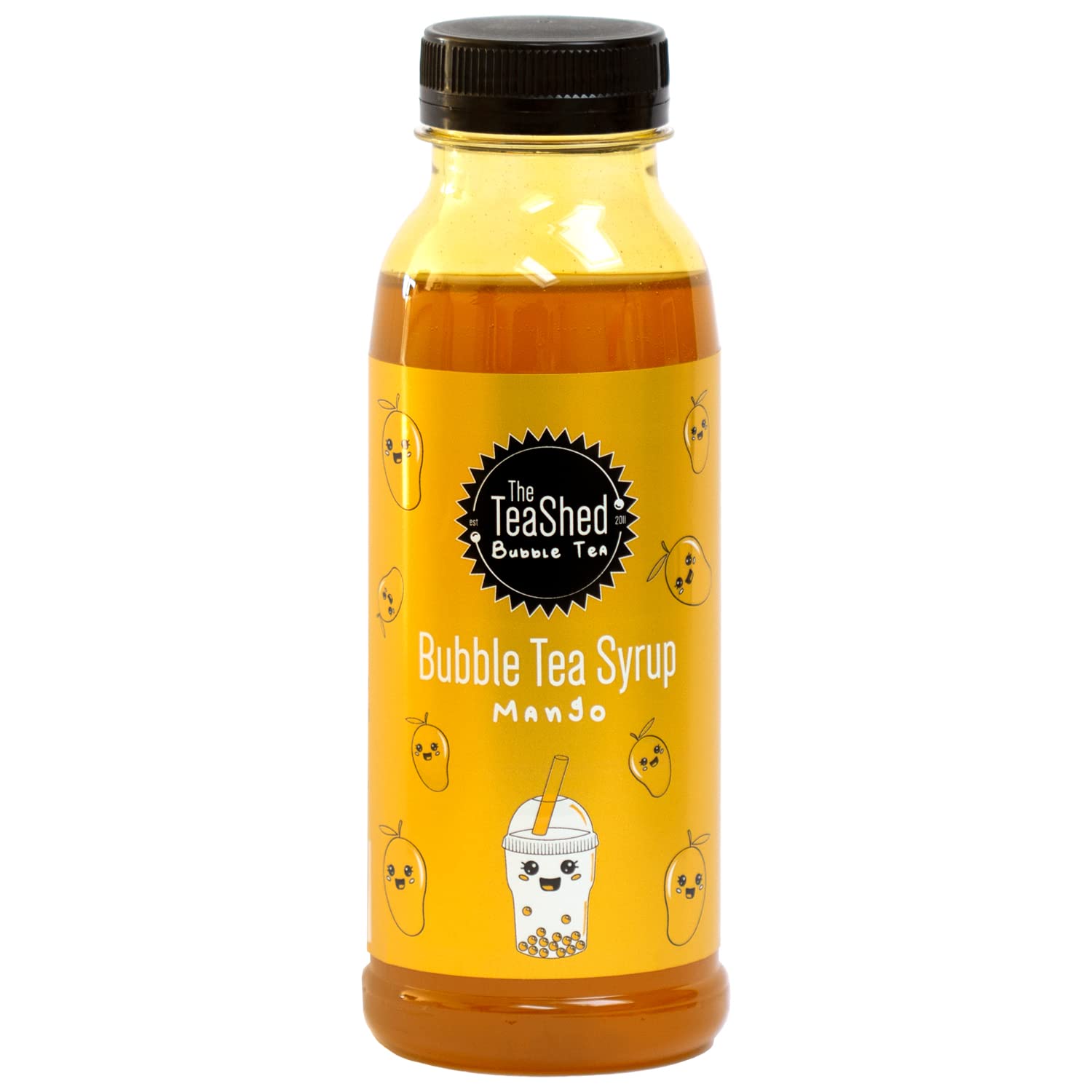 THE TEASHED Mango Bubble Tea Fruit Syrup 330ml | 11 Servings | Use with popping boba juice pearls | By THE TEASHED