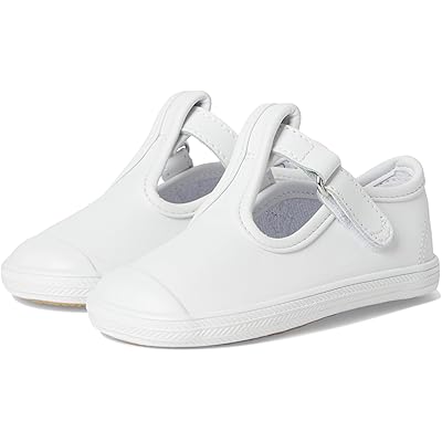 Женские кроссовки Keds Kids Keds Champion Toe Cap T-Strap (Infant/Toddler) white