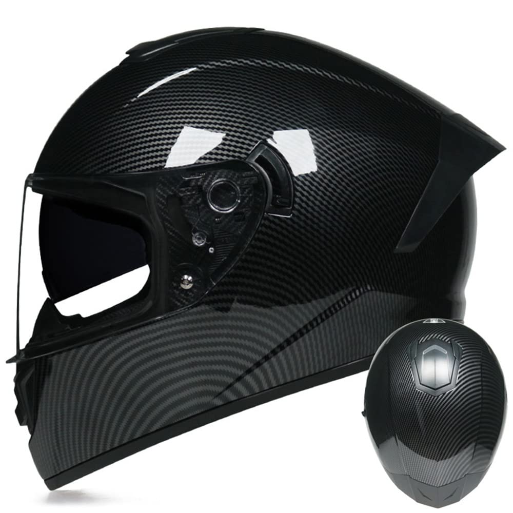 TRIPERSON Full Face Motorcycle Helmet DOT Approved Motorbike Moped Street Bike Racing Crash Helmet, Men and Women