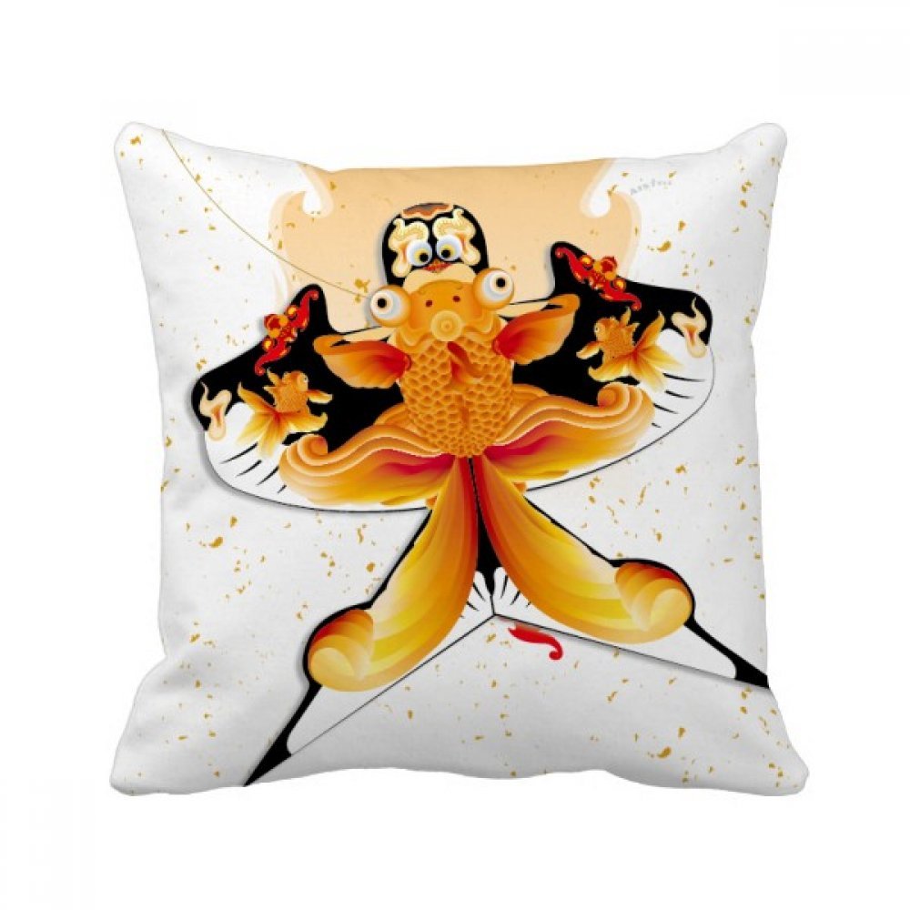 Coussin cerf-volant chinois multicolor 40x40cm housse oreiller decoration canape maison