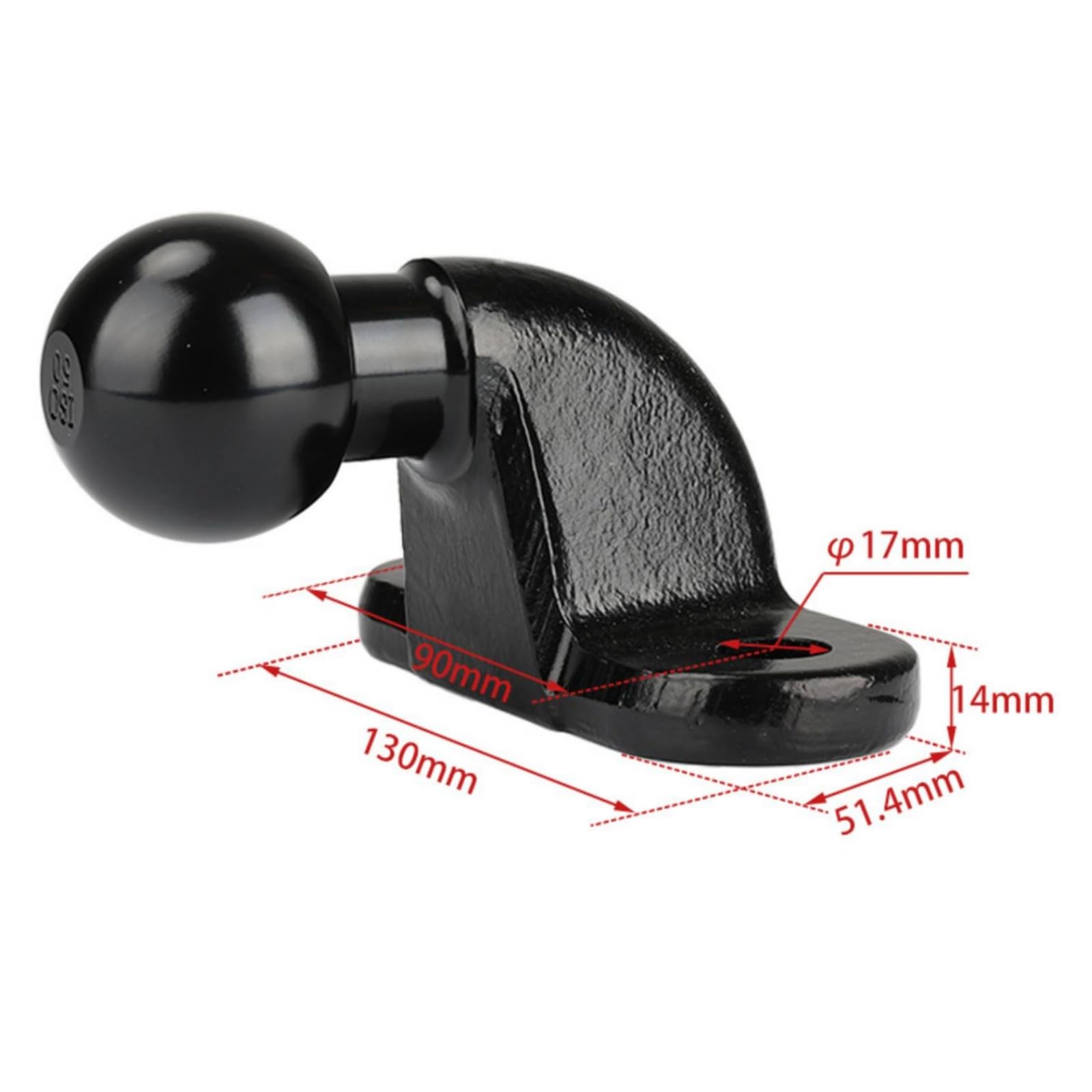 Amagogo Rotule D'attelage Cdée Compact Finition Brillante par Galvanoplastie, Rotule Remorque, pr, Standard
