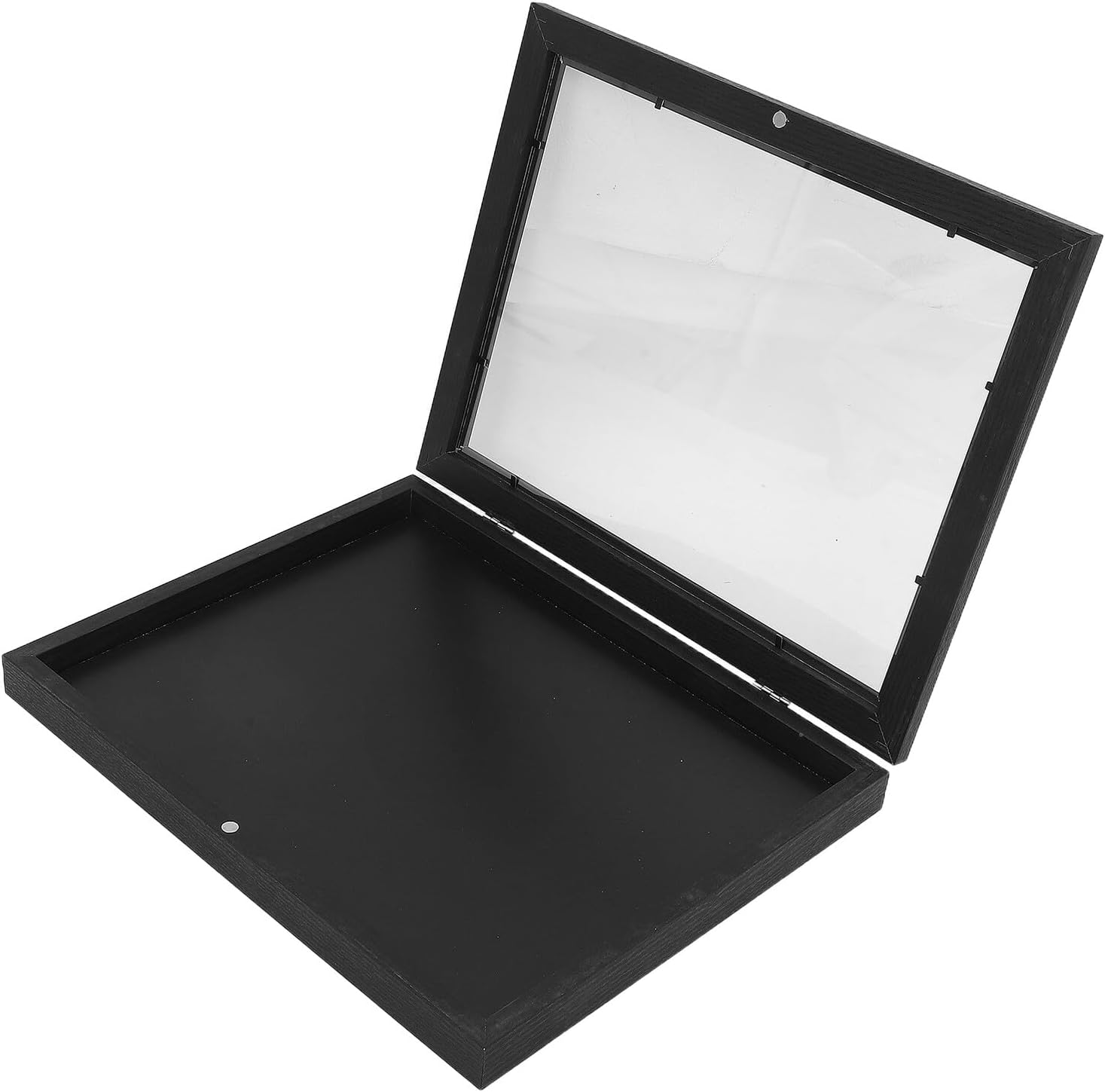 Jersey Frame Display Case 11x14 Inch Wooden Shadow Box for Football Soccer Baseball Basketball Shirt Display with Lockable Cover, Jersey Holder for Sports Memorabilia