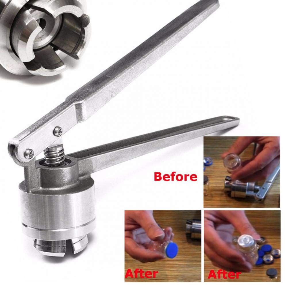 1 sztuka ręczna uszczelka Vial Crimper ze stali nierdzewnej do zaciskania 20 mm Flip Off Cap Otle Clamp-szczypce zamykające