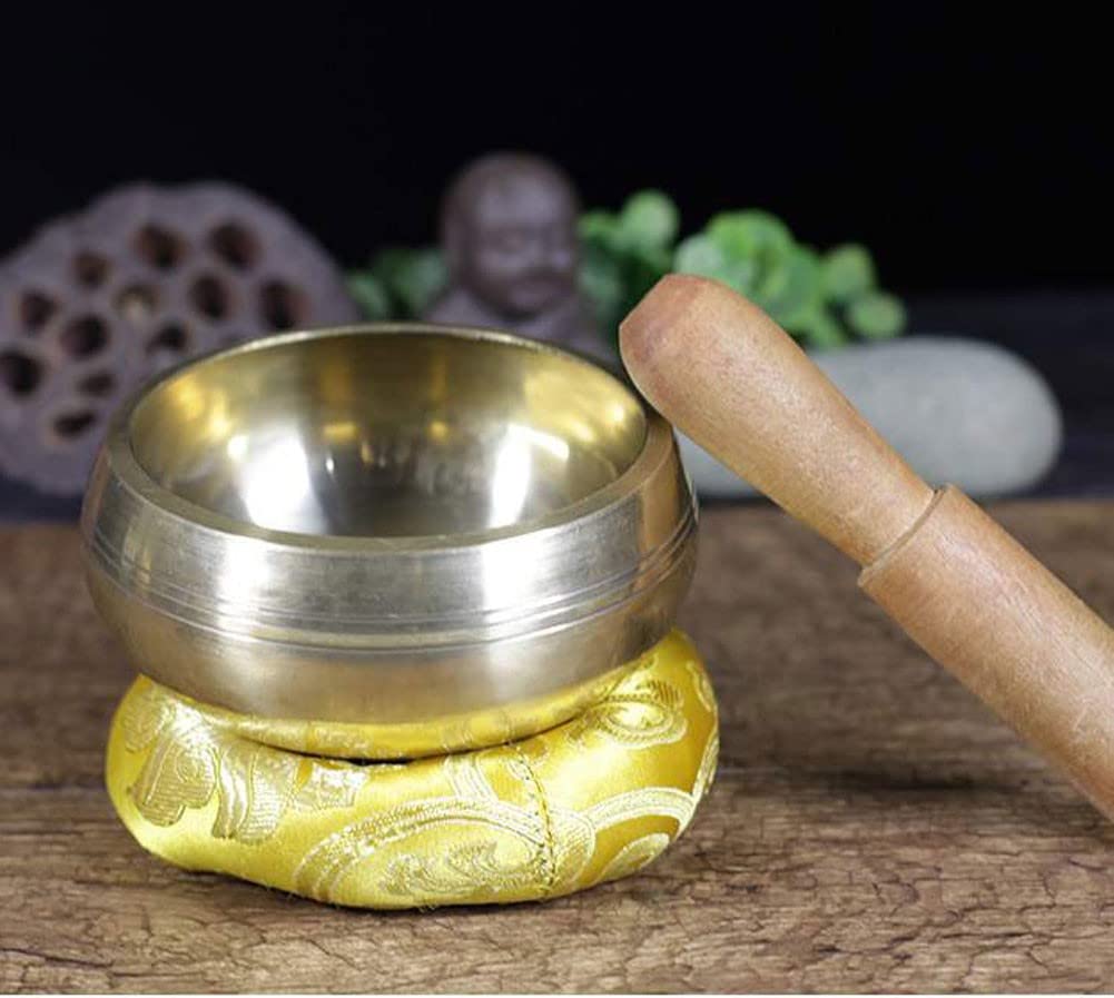 Campane tibetane, Campane tibetane, Campane sonore, Facili da Suonare, autentiche, Fatte a Mano, per la Meditazione, guarigione dei Chakra, con mazzuolo e Cuscino.