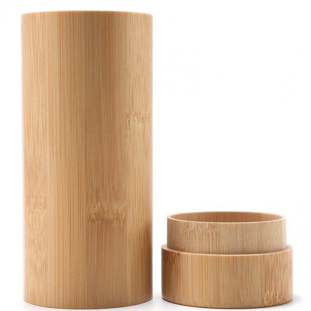 Lpitoy As Shown Wooden Eyeglasses Case Oversized Flat Bottom Cylinder Glasses Case Sunglasses Myopia Glasses Glasses Storage Box