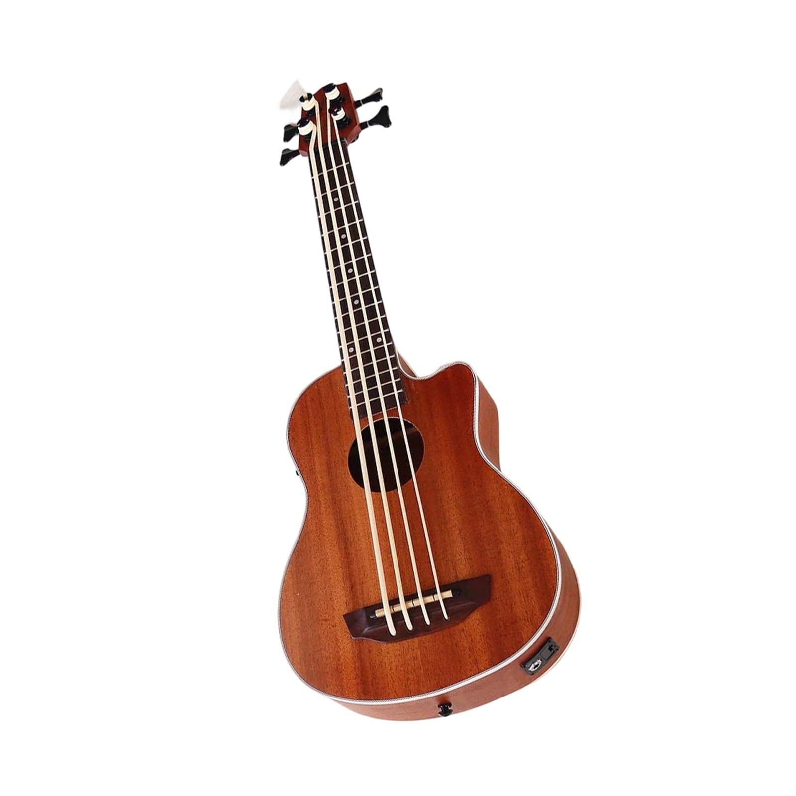 Przenośne Ukulele 30 Calowy 4 Strunowy Elektryczny Bas Ukulele Z Korektorem Matowym Wykończeniem I Wycięciem(M2)