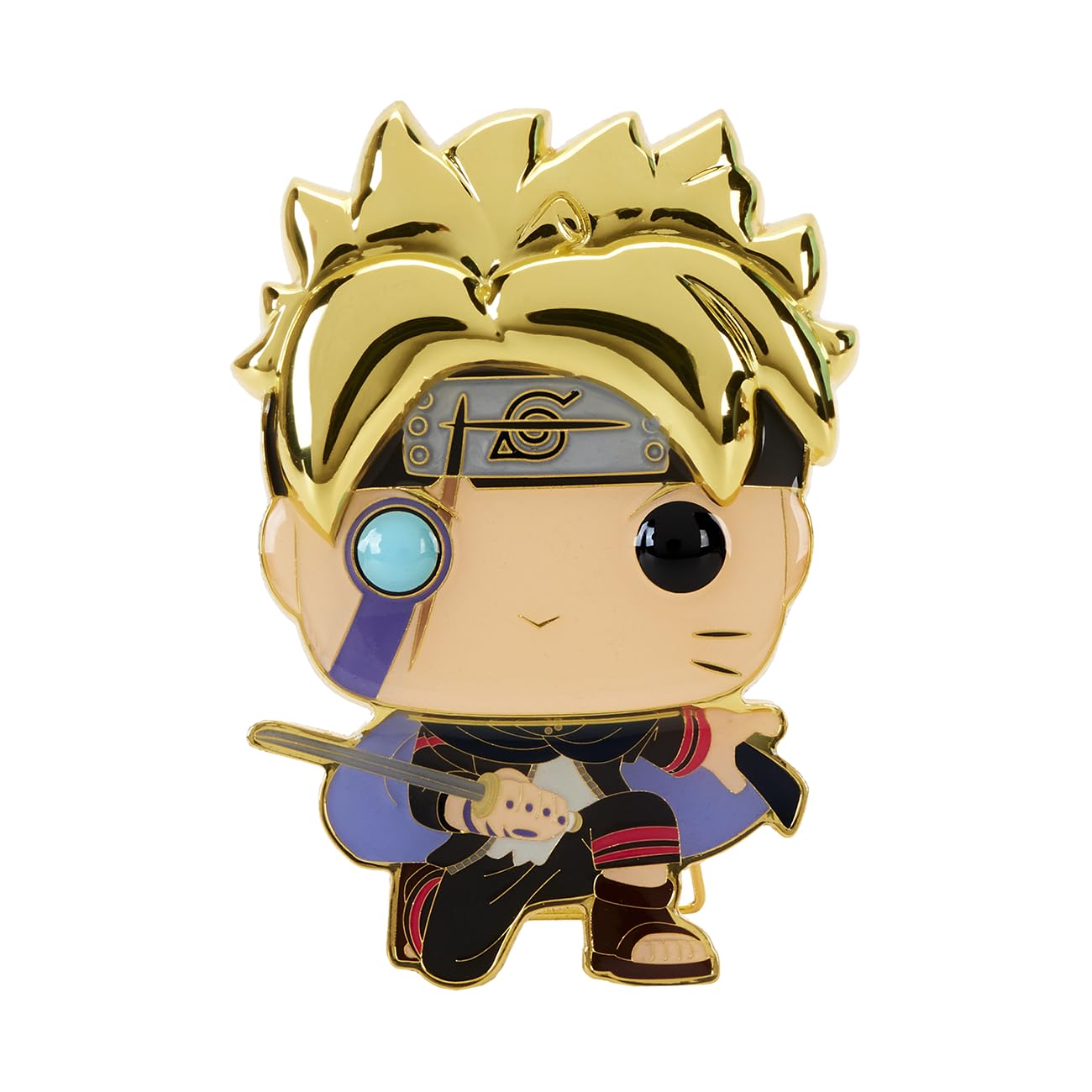 Funko Large POP! Enamel Pin - Boruto Uzumaki Next Generations: Boruto Uzumaki With Marks - Boruto: Naruto Next Generations Enamel Pins - Cute Collectable Novelty Brooch - do plecaków i torebek