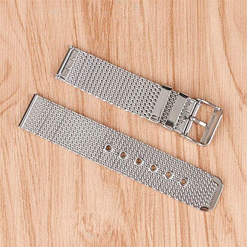 Bracelet de montre acier inoxydable argent boucle ardillon robuste