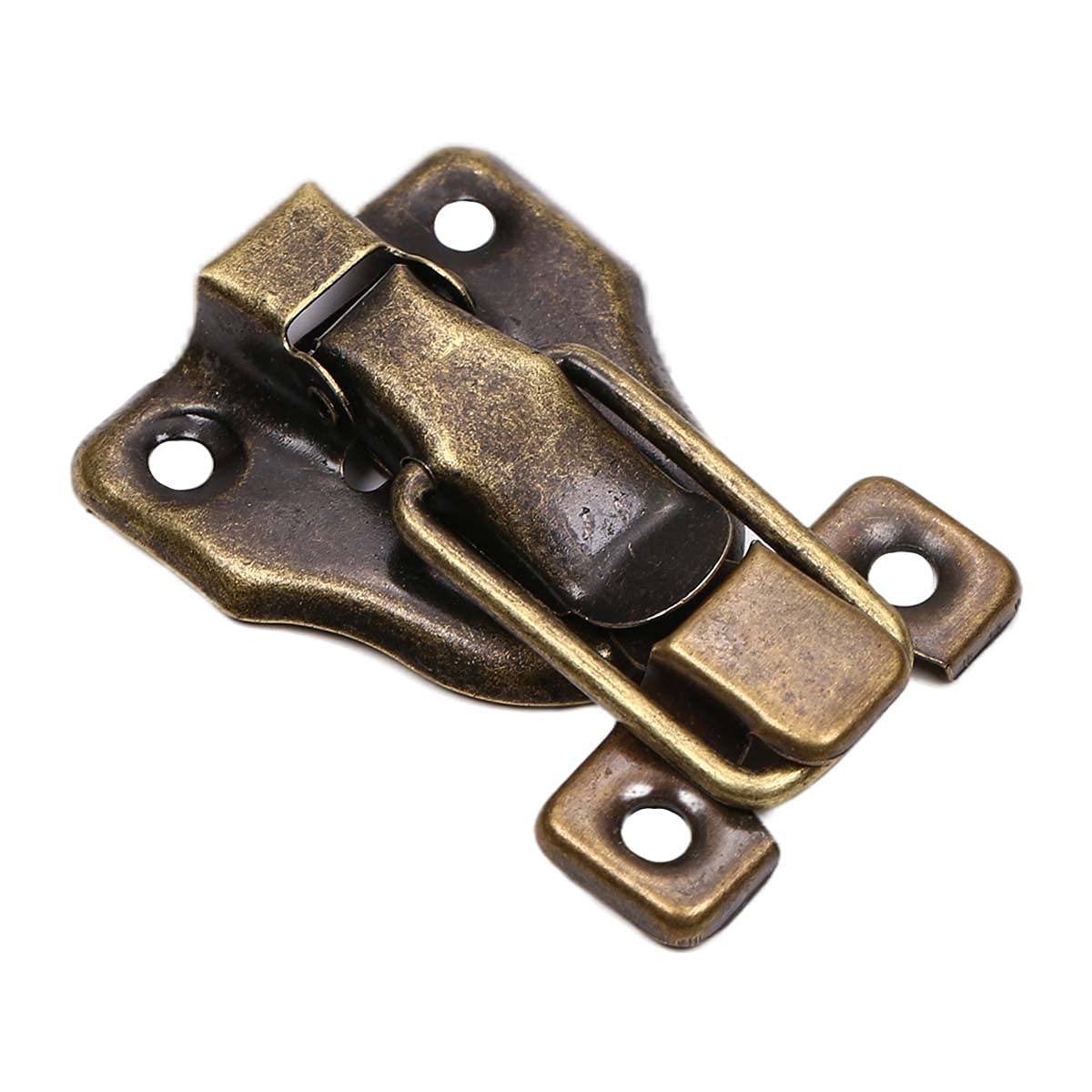 Yinpecly Toggle Catch Lock 2.44'' x 1.57'' (LxW) Retro Decorative Hasp for Suitcase Chest Trunk Latch Clasp, Bronze 1pcs-image-8
