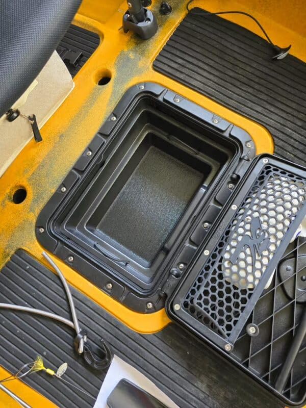 Bucket Bro Kayak Hatch Storage - Dry Storage Organizer for Hobie Cat Mirage Kayaks - Fishing Gear, Tackle Box & Accessory Storage - Easy Drain Cleaning