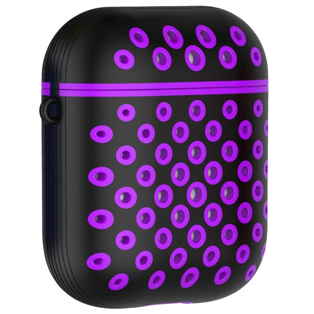 Mobile Accessories Earphone & Headset LIHAO,Round Hole Full Coverage Earphone Protective Case for AirPods, with Hook(Purple) (Color : Green)