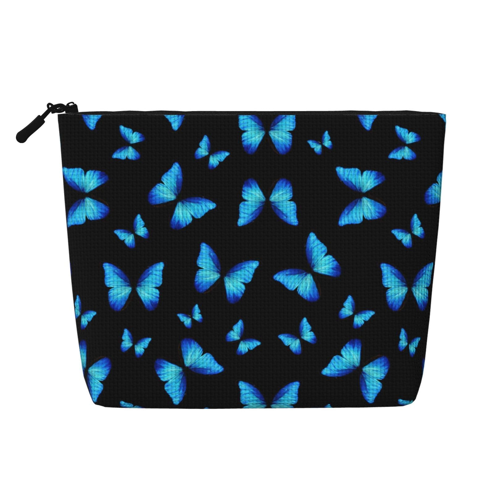 moremohome butterfly makeup bag,blue butterfly bag,accessories y2k,butterfly purse for women,Makeup Bag Organizer,Large Capacity Travel Cosmetic Bag,