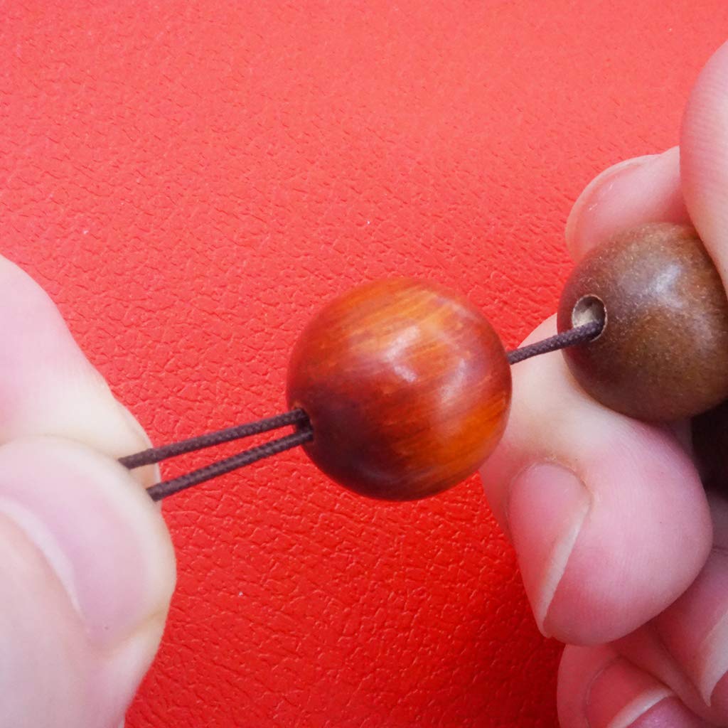 Tybetańska bransoletka Mala Buddyjska Medytacja Buddy 15 mm Naturalne drewniane koraliki Męska elastyczna bransoletka modlitewna
