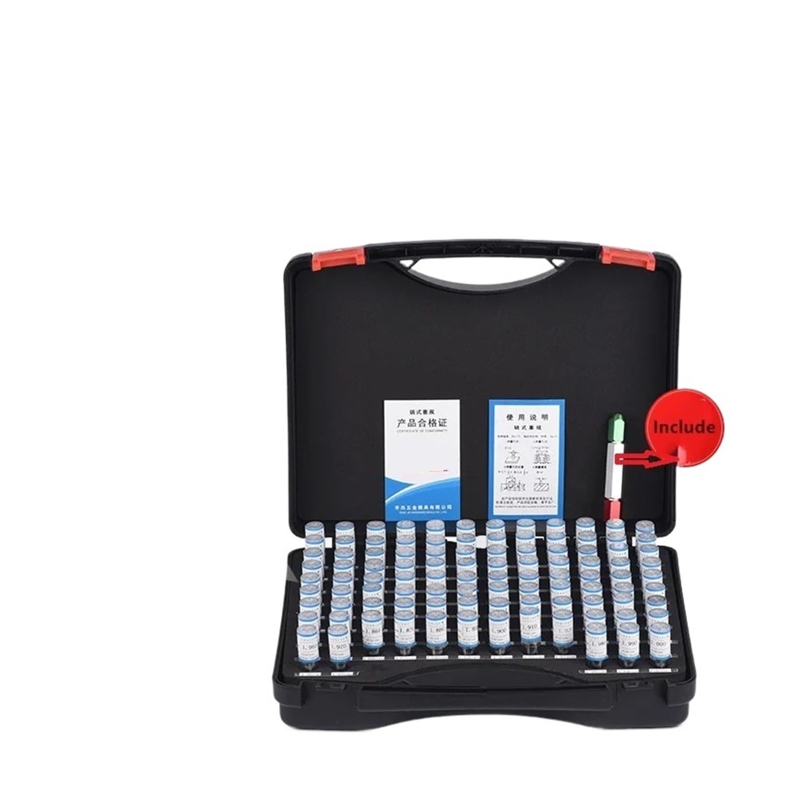 DAISHUJIE pin gauge 2.00~3.00mm Precision Steel Pin Gauge 2.00~3.00 step 0.01mm Smooth Gauge Hole Gauge set pin Measuring Tool,101pcs/lot
