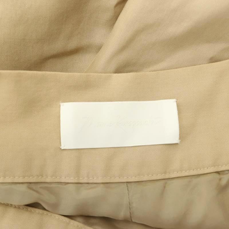 name kurogouchi ワイドパンツ ベージュ サイズ2 Amazon.co.jp: マメクロゴウチ Mame Kurogouchi Wrap Wide Pants