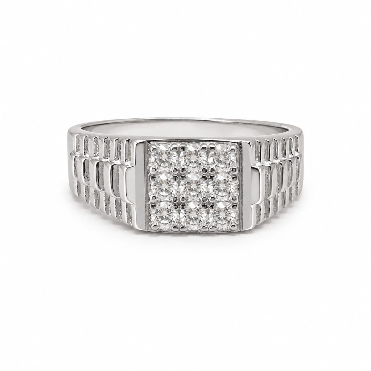 925 Sterling Silver Ring for Men | BIS Hallmarked | CZ Studded | Multiple Designs Available-image-13