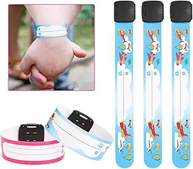 Pulseira De Identificação Infantil Kit 3un Impermeável (Azul)