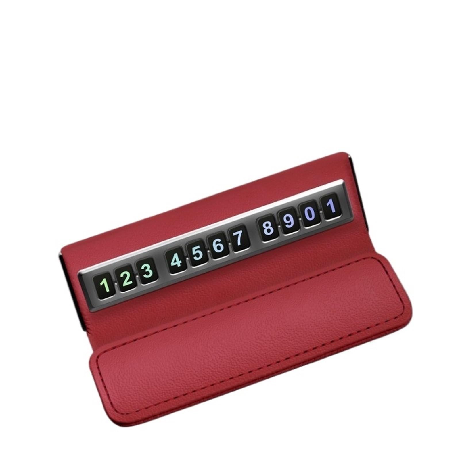 Car Temporary Parking Card Phone Number Plate Telephone Park Stop Automobile Numbers for Car(Red)