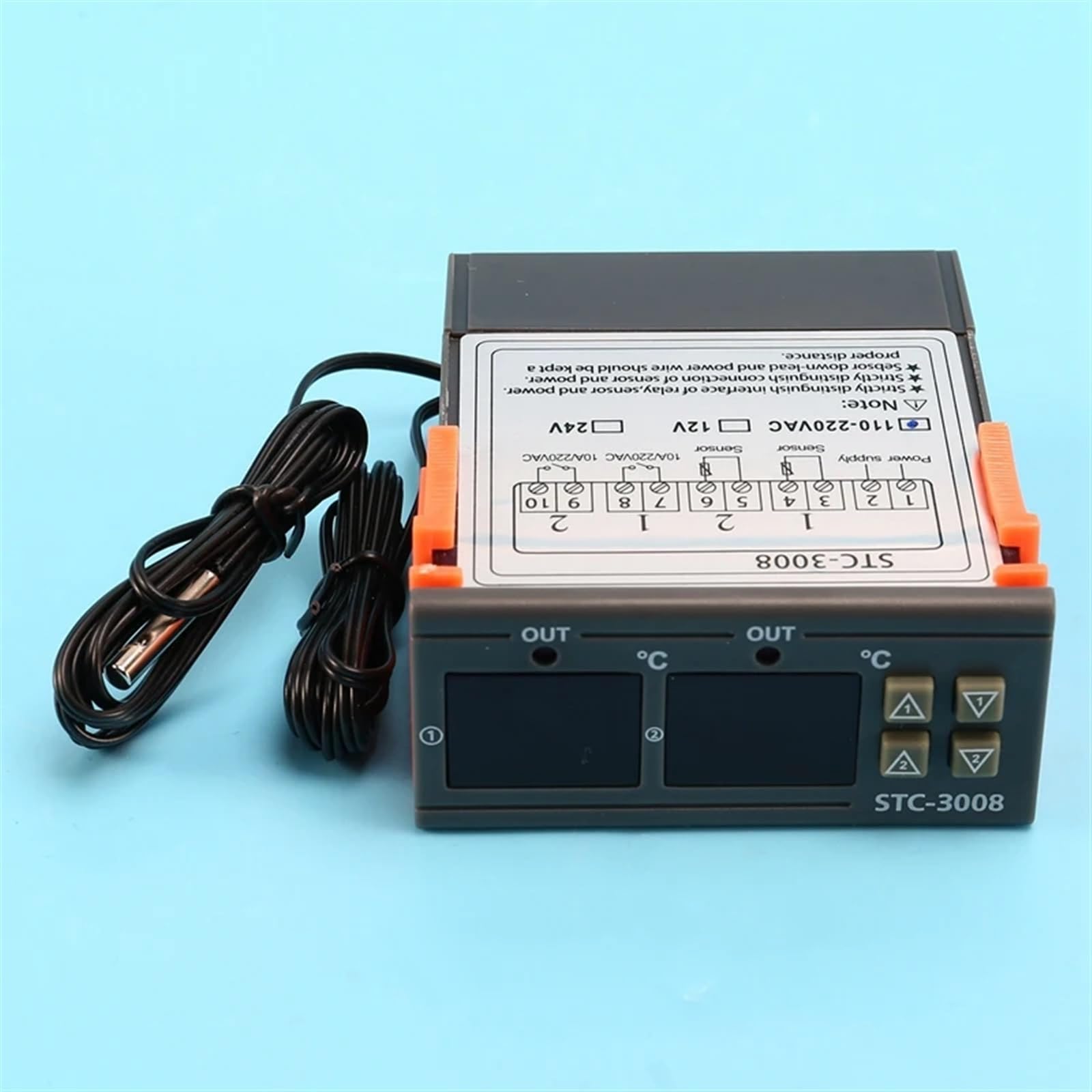 5X Stc-3008 110-220V Doppio Termostato Digitale Regolatore di Temperatura for Incubatrice Termostato Igrometro Deumidificatore