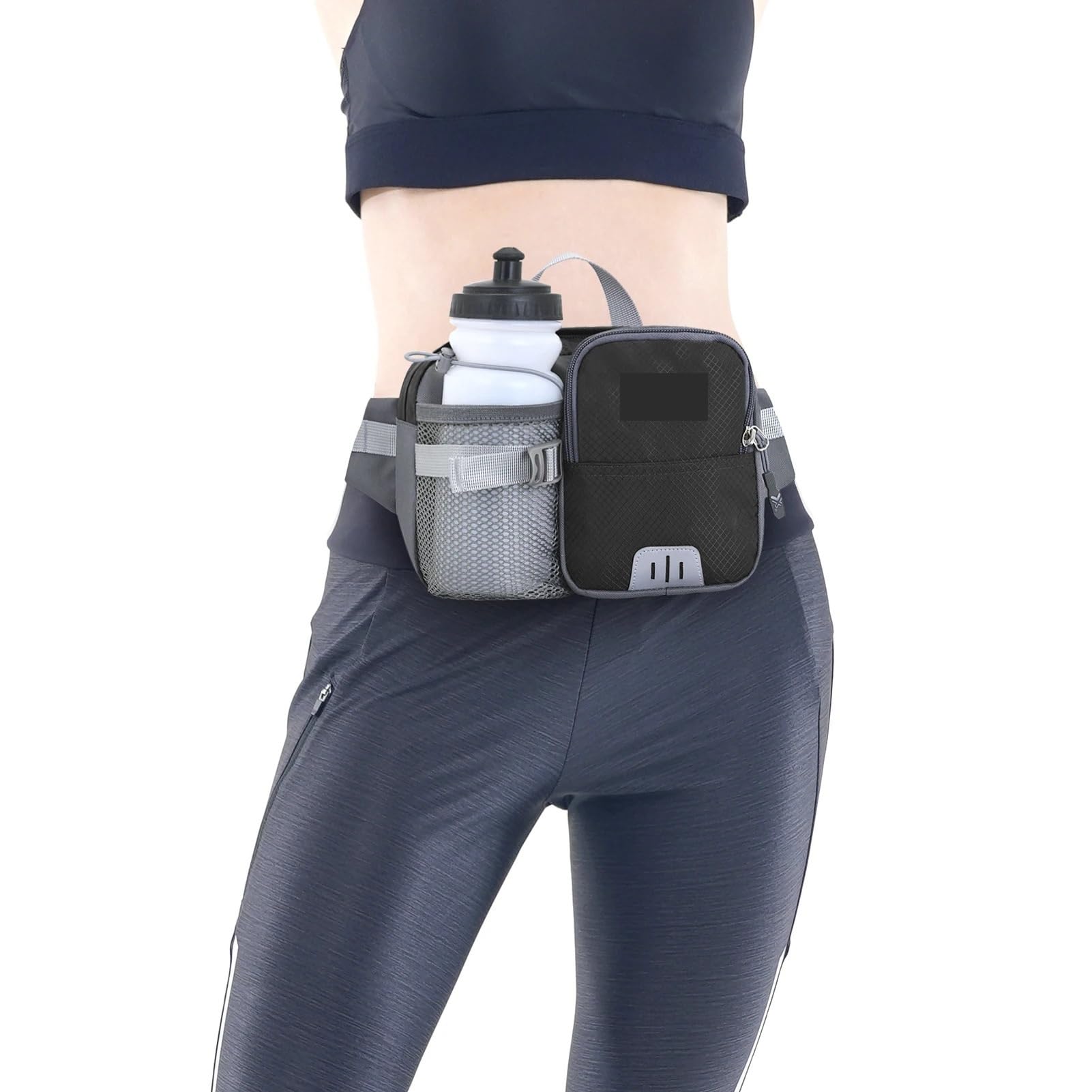 Outdoor-Sport-Hüfttasche mit Wasserflaschenhalter, Bauchtasche, Hüfttasche for Wandern, Radfahren, Laufen Für Running(Rose red)