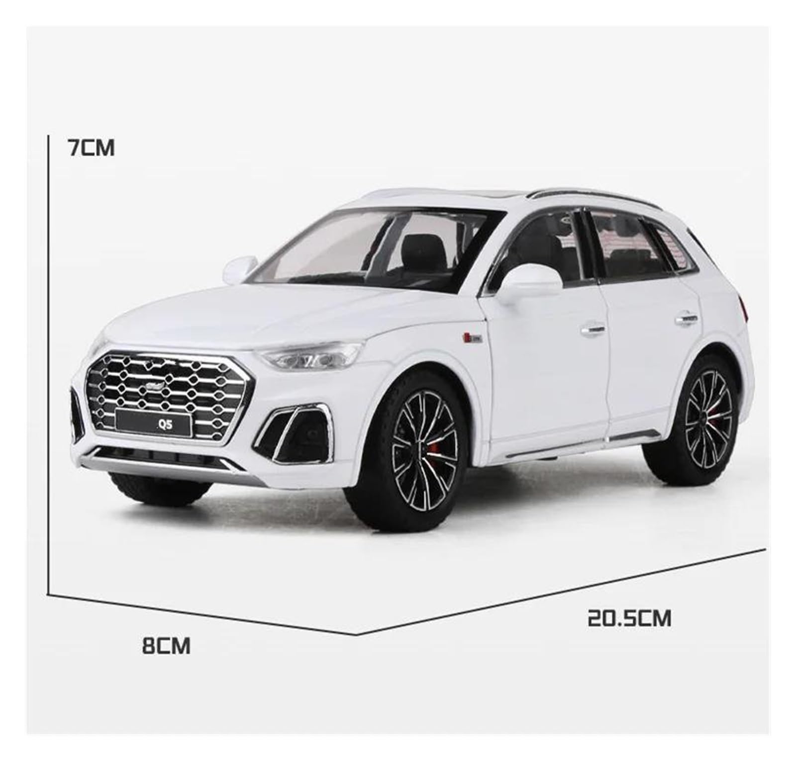 LIUHAN 1:24 per Audi Q5 SUV in lega pressofusa per auto in metallo da collezione(White)