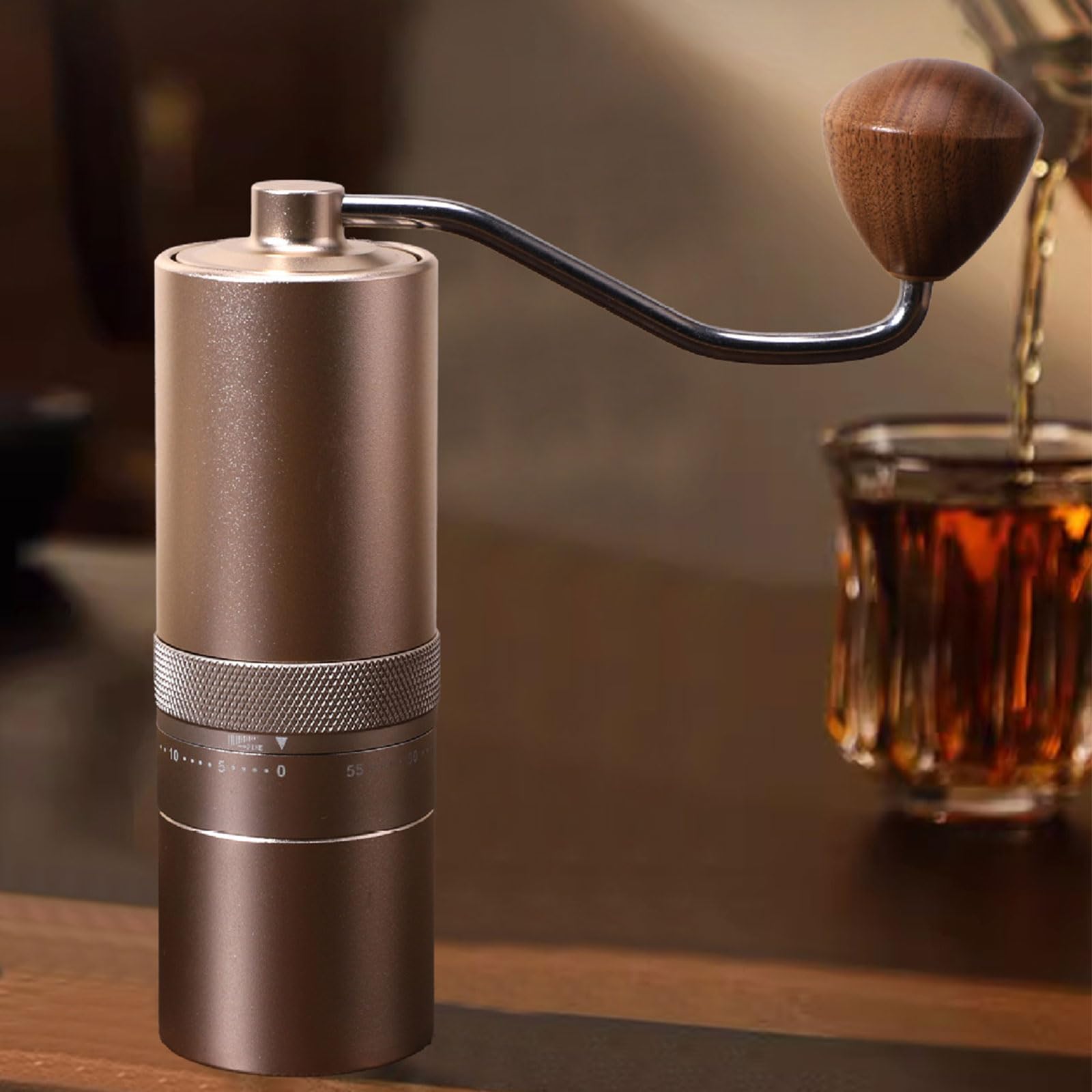 Molinillo de café manual de acero inoxidable 304 de grado médico con materiales no tóxicos para oficinas en hogar y uso en exteriores Molinillo de café con manual Núcleos de cerámica