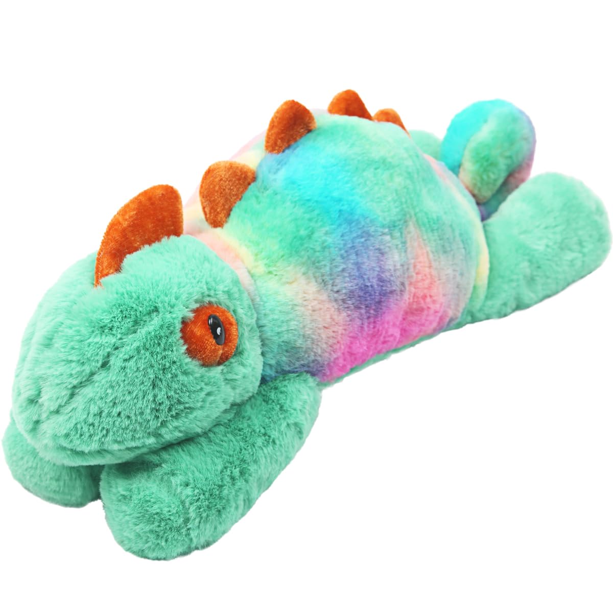 ARELUXSoft Chameleon Stuffed Animals:17.7in Lizard Plush Cute Body Pillow Hug Sleeping Plushy Fluffy Wild Animal Toys Chair Decor Plushie Doll Gifts for Kids Girls Boys Toddler