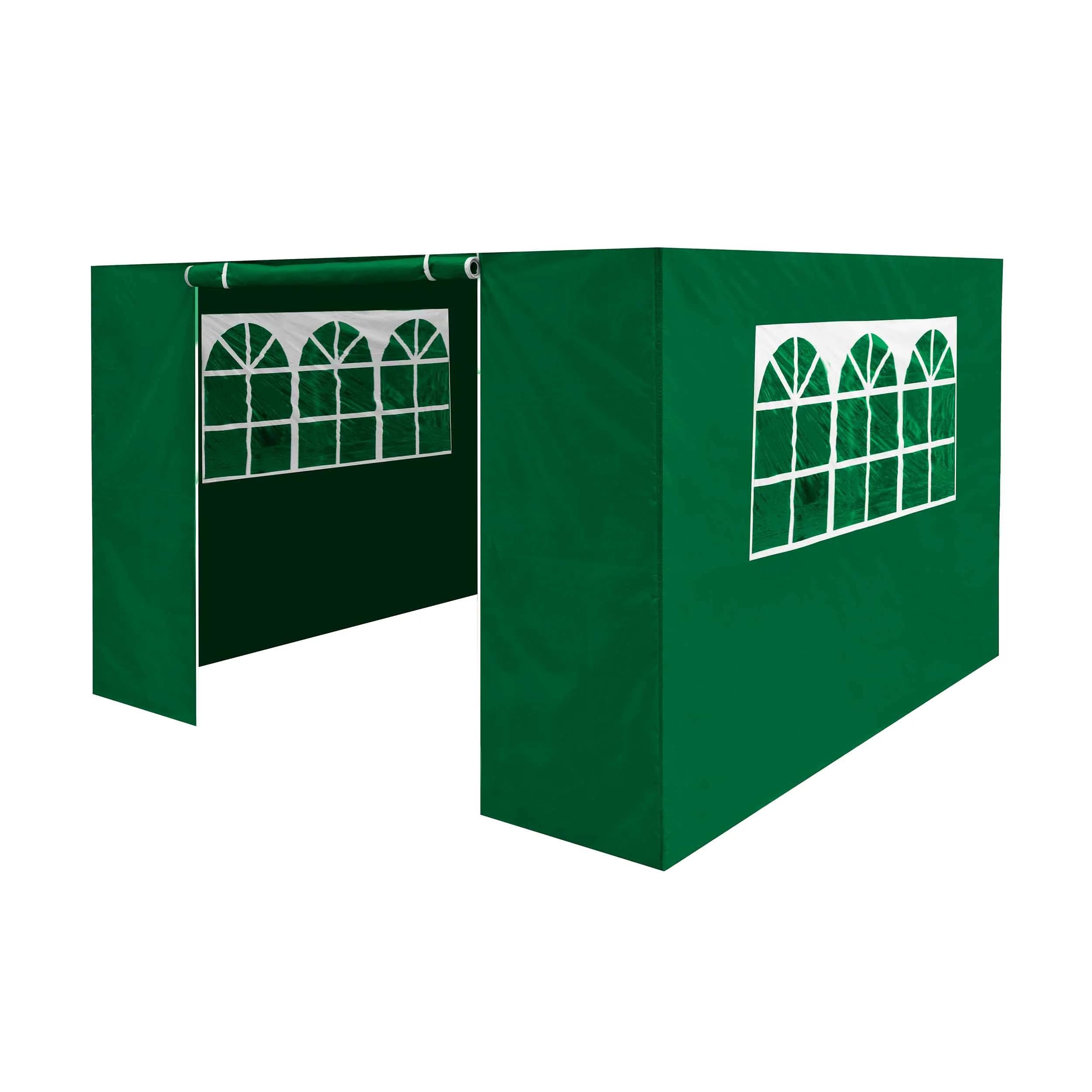 Dellonda Premium Side Walls/Doors/Windows for Gazebo/Marquee, Fits 2 x 2m Models - Dark Green - DG144
