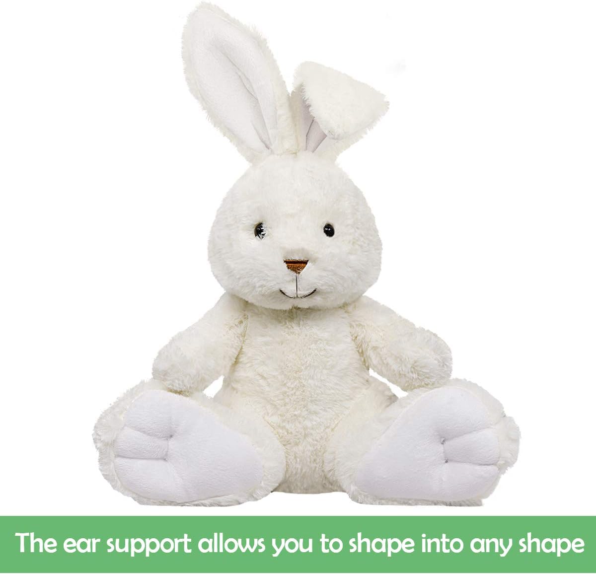 Ivenf Easter Bunny Stuffed Animal 12.5 Inches Tall, Large Plush Rabbit Baby Toy for Boys Girls Kids, Easter Gifts Basket Stuffers