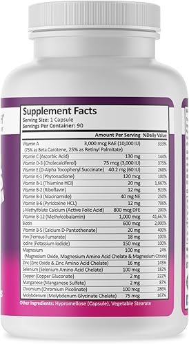 Miniatura 5 de ProCare Health  Multivitamínico bariátrico  Cápsula  18 mg  90 unidades