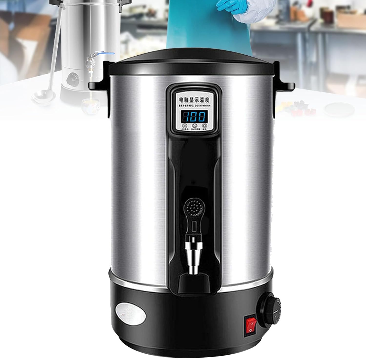 Candle Wax Melting Furnace Machine with Heated Pour spout, Non-Clogging Wax Melting Furnace, Candle Making Electric Large Melting Furnace (12L)