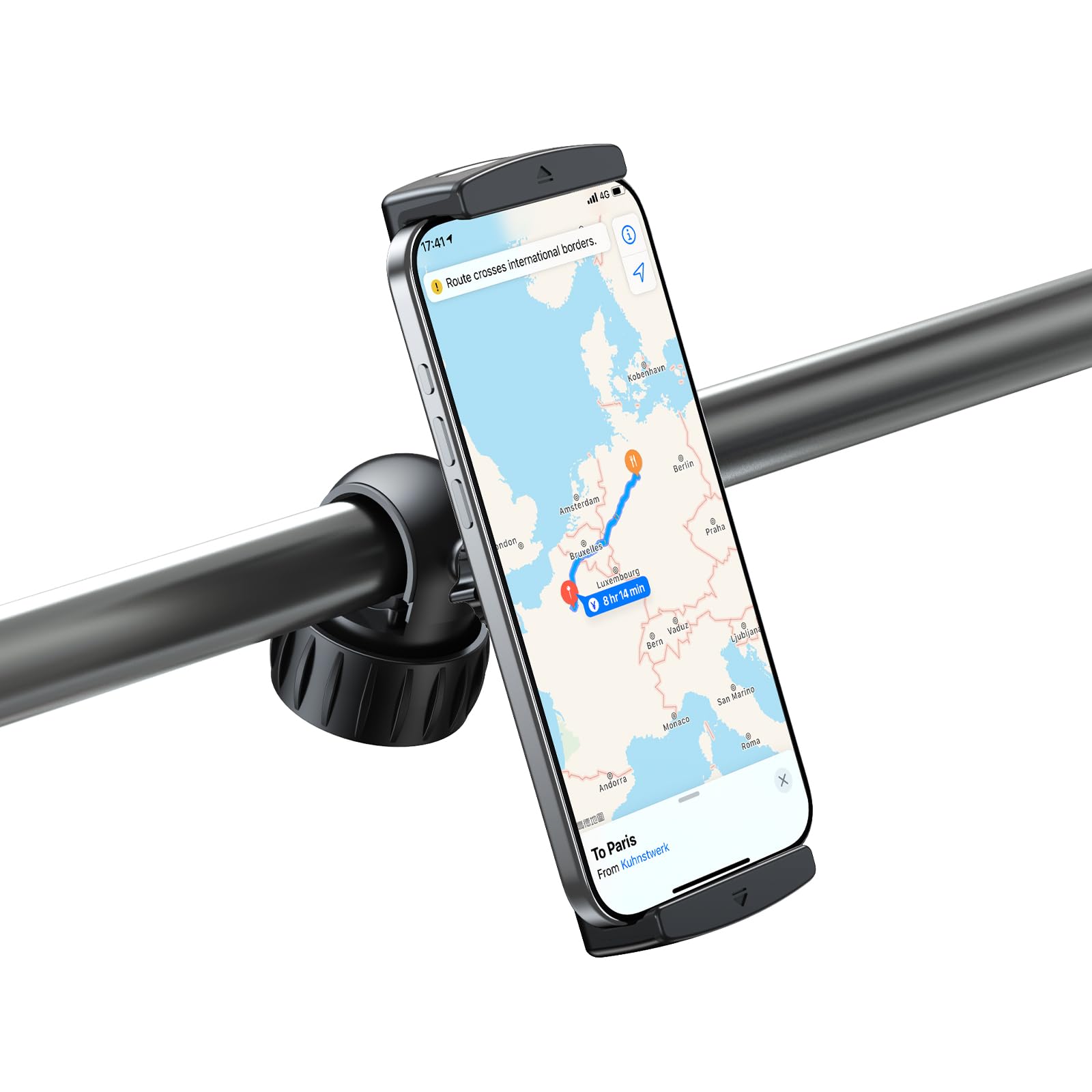 OATSBASF Stroller Phone Holder, Cell Phone Mount Pole Clamp for Baby Stroller, 360 Degree Rotation Phone Holder for Stroller Golf