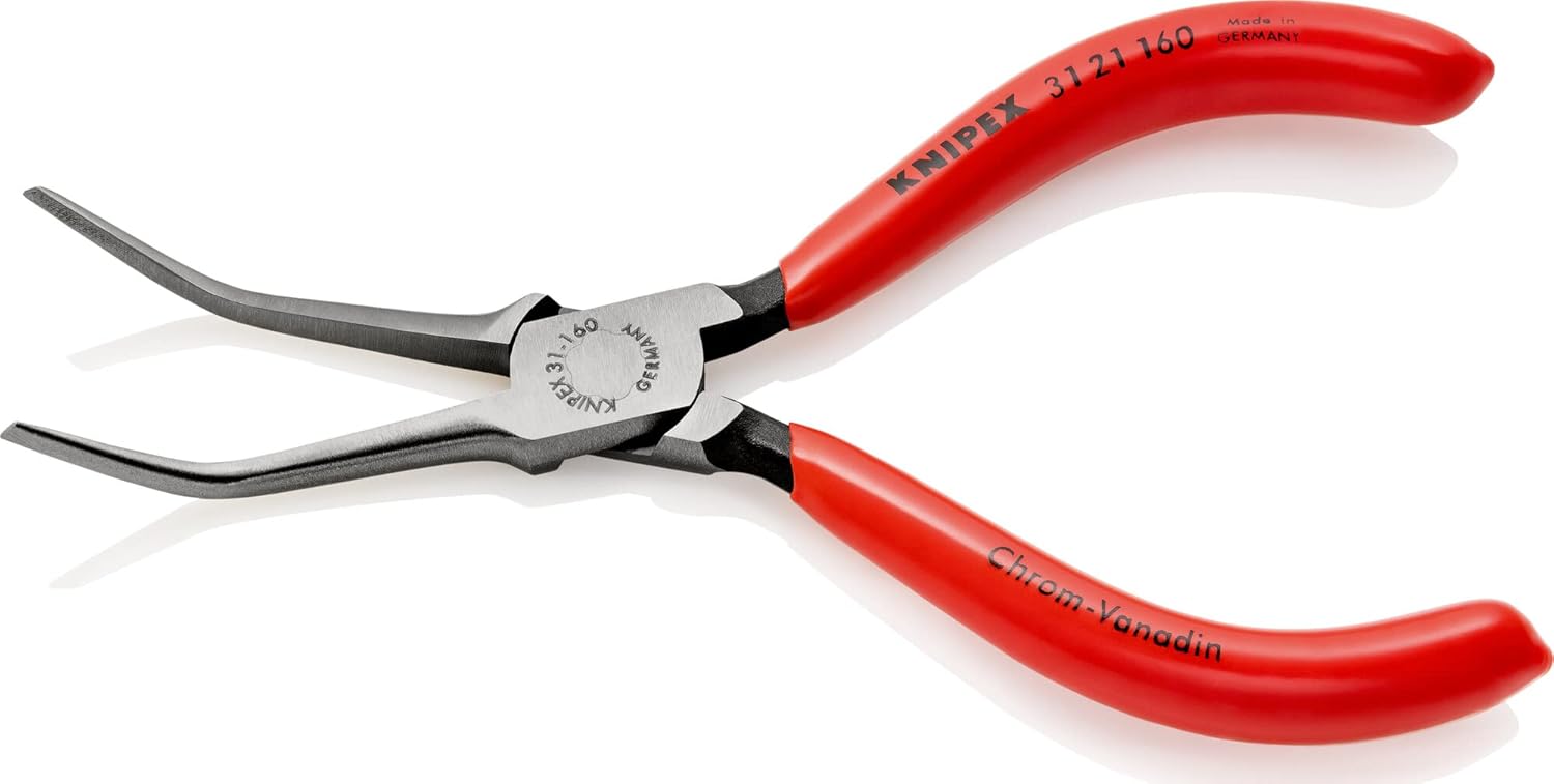 Knipex 31 21 160 SB Gripping-/Needle-Nose Pliers 6,3" angled in blister packaging