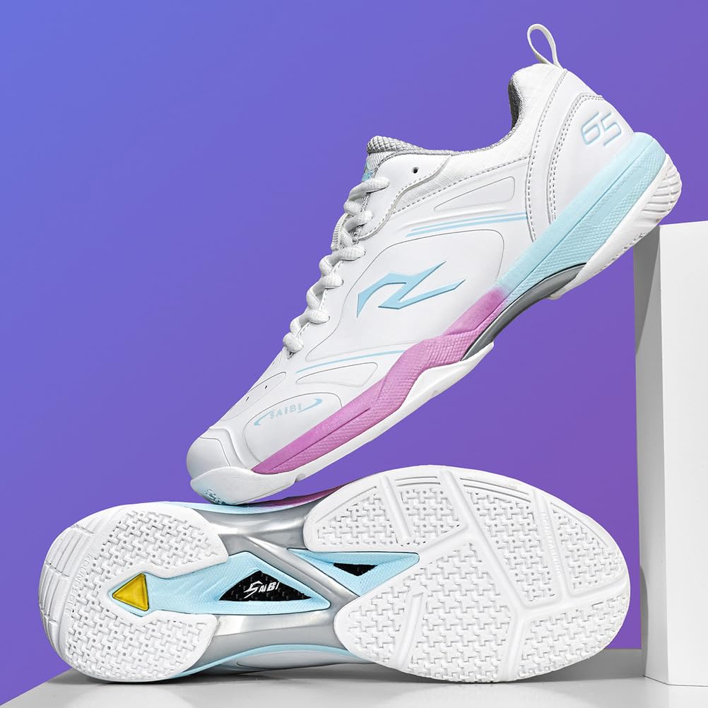 Zapatillas de bádminton Hombre Mujer Ligeras Transpirable Parte Superior Microfibra mediasuela EVA Placa Anti-torsión Suela Goma a Juego para Entrenamiento Diario