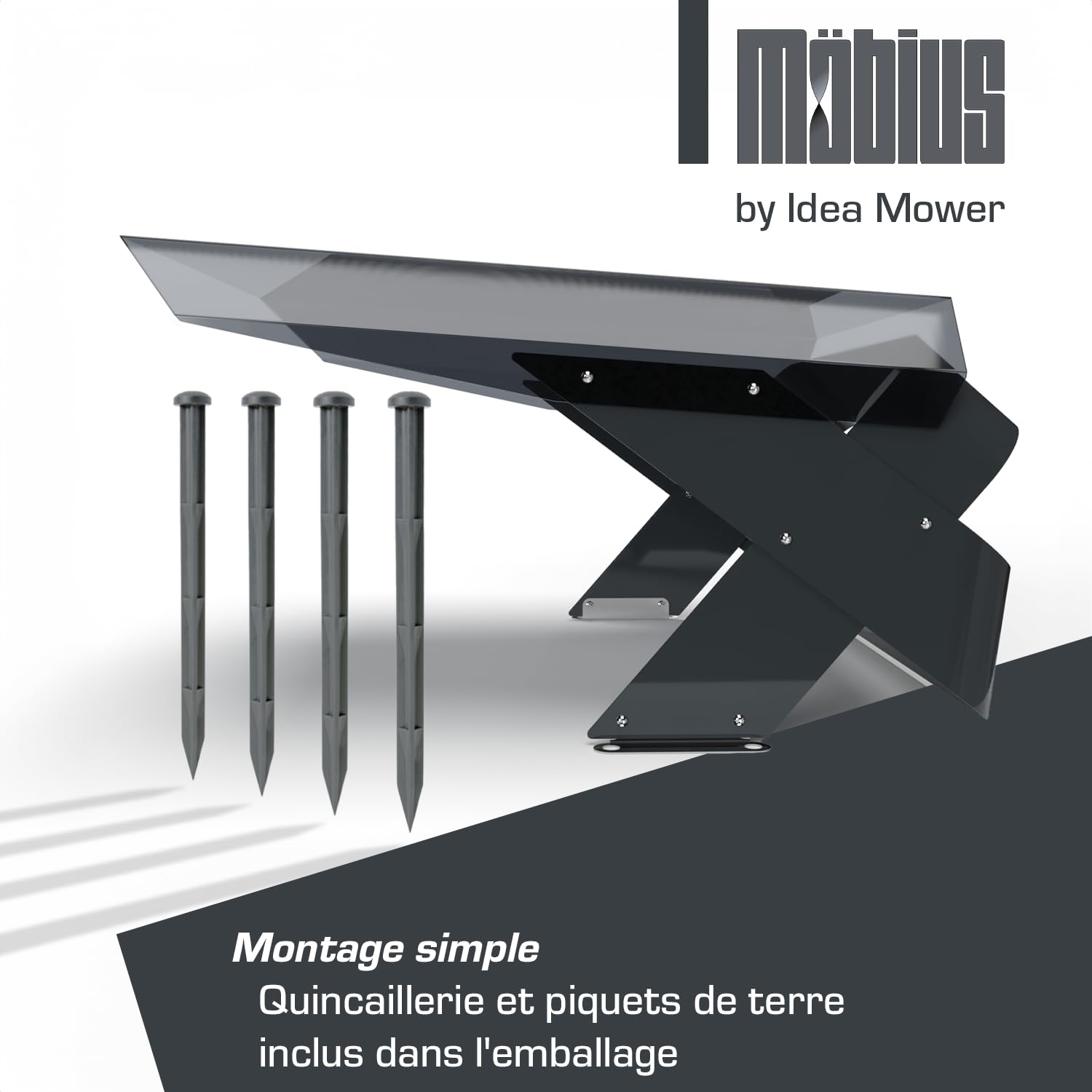 Idea Mower Mobius Abrì Tondeuse Robot Compatible Navimow i105e/i108e - Abri/Garage Robot Tondeuse - Protection Extérieure - Abris Mobius - Durable Résistant pour Robot Tondeuse Sécurité
