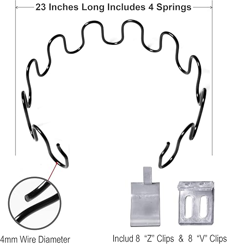 Miniatura 3 de Yoogu Reemplazo de resorte de tapicería para sofá de 23 pulgadas, incluye clips, 4 piezas para reparación de muebles u otras aplicaciones