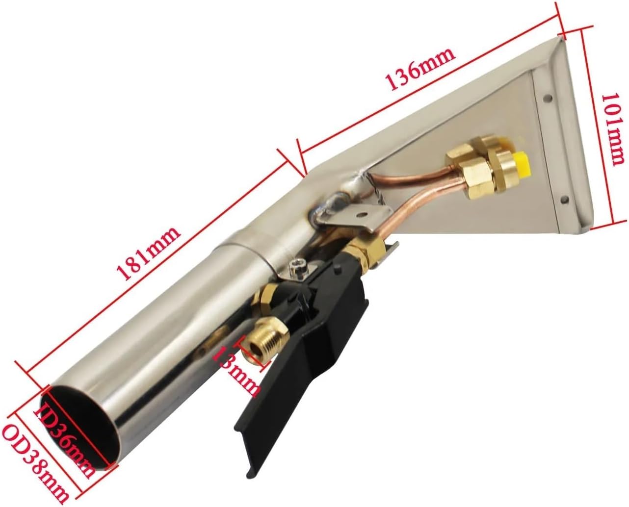 Upholstery Spray Extraction Nozzle,Compatible for Sofa Carpet Cleaning Machine Car 38mm Universal Vacuum Cleaner Extractor Squeegee Couch