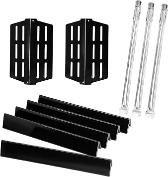 Hiorucet Genesis E-330 Grill Parts for Weber Genesis 300 Series with Front-Mounted Control E310 E320 E330 S310 S320 CEP310 CEP320 EP310, 7620 7621 Flavorizer Bar 65505 Heat Deflector 62752 Burner