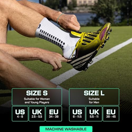 Miniatura 5 de LUX - Calcetines de fútbol antideslizantes para fútbol baloncesto hockey y deportes de agarre