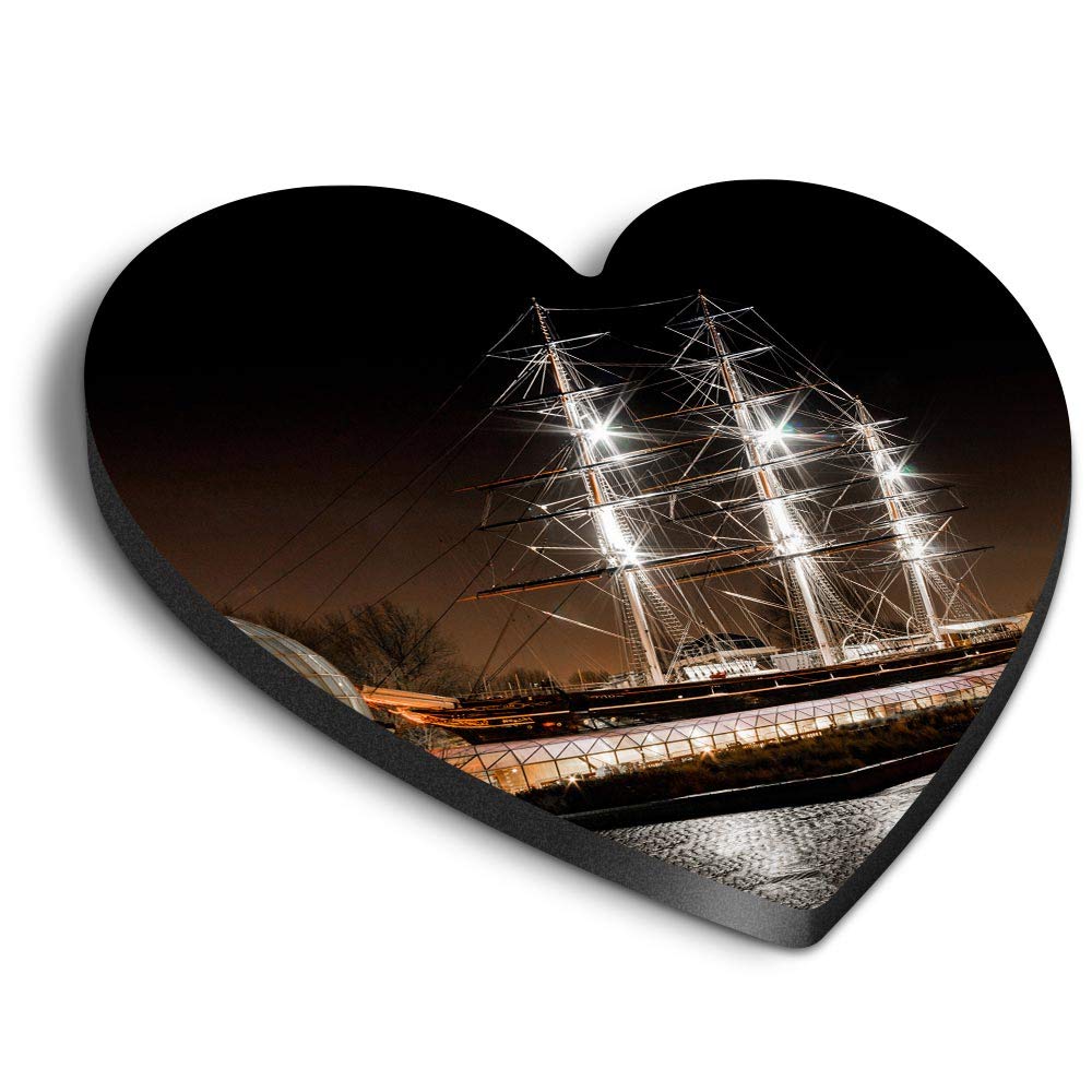 Destination Vinyl Ltd Multicolor 1 X Heart Mdf Magnets - Cutty Sark Sailing Boat Ship 3223