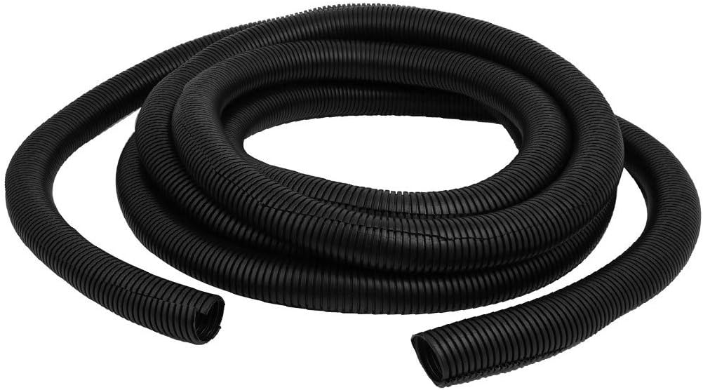 New Lon0167 Black 42mm Featured x 35mm Flexible reliable efficacy Split Corrugated Tubing Wire Cable Conduit Tube Pipe 14.8Ft(id:2a0 8a 9b 9d6)