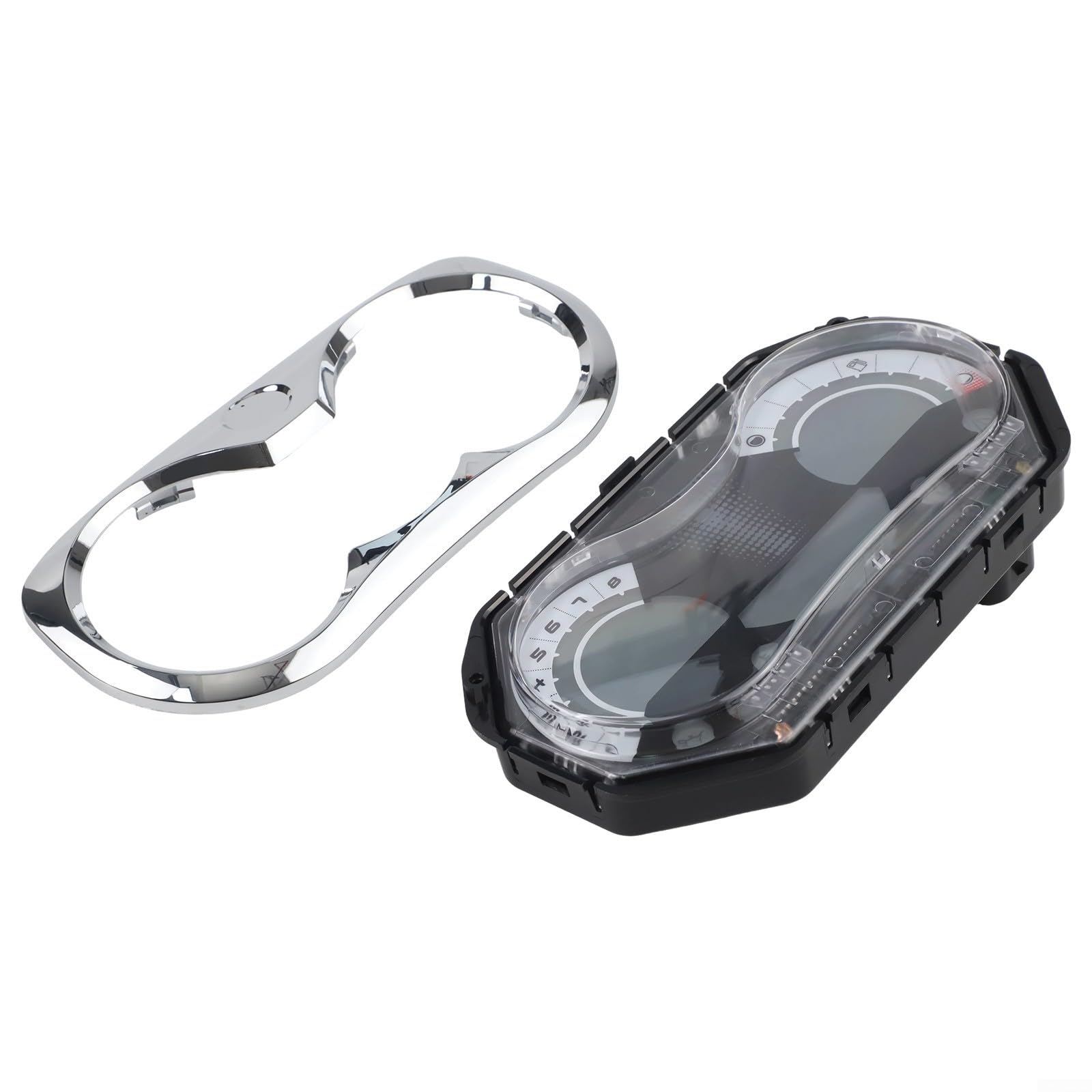 Compteur de vitesse LCD Cluster avec lunette chromée pour Sea Doo GTI 130 2008-2010 GTI SE 155 pour Wake 155 pour gts Pro 130 2011 RPM lecture du niveau de carburant