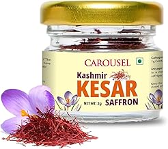 Carousel Pure Kashmiri Saffron 2gram - Grade A+ Kesar for Cooking, Pooja & Skincare | Rich Aroma & Long Threads